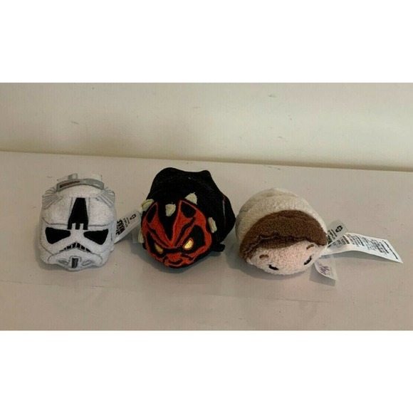 Disney Other - Tsum Tsum STAR WARS Plush Lot of 3 Princess Leia At At Pilot Darth Disney Store